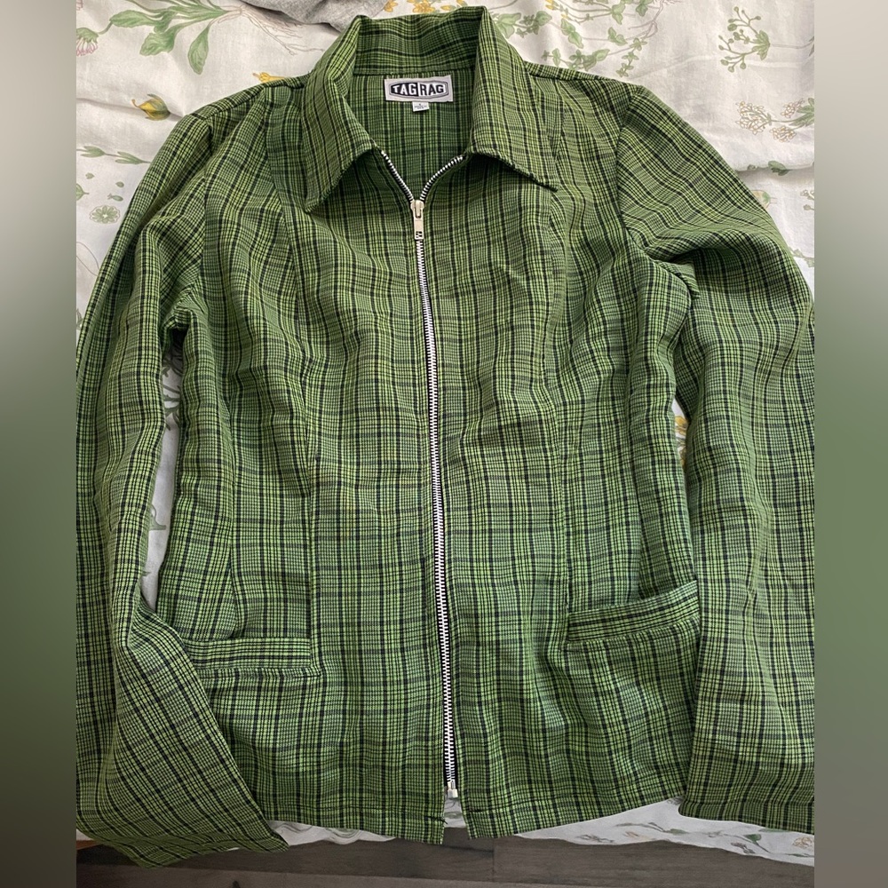 Vintage Green Plaid Jacket
